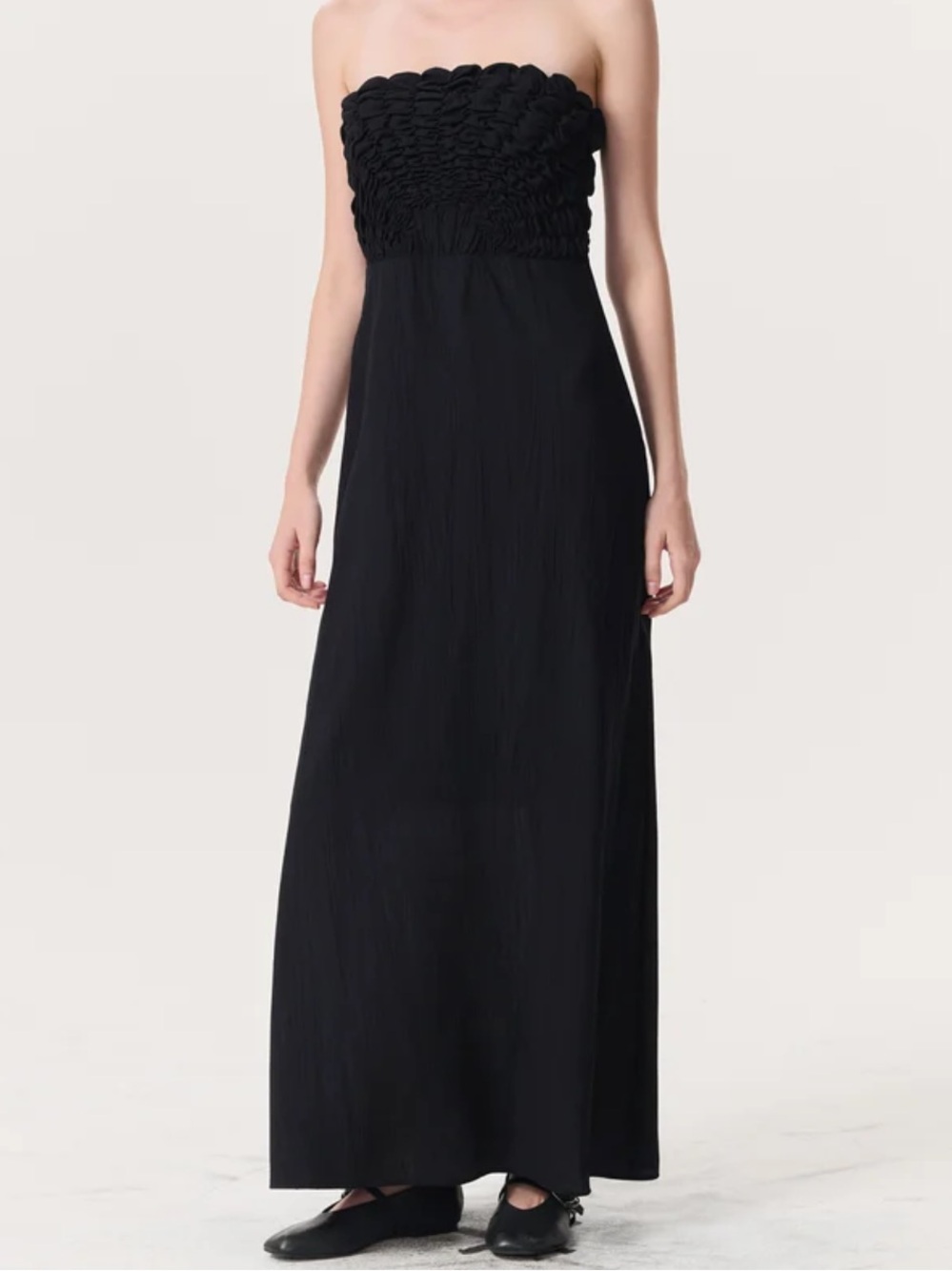 RAG & BONE  Catalina Strapless Ruched Maxi Dress